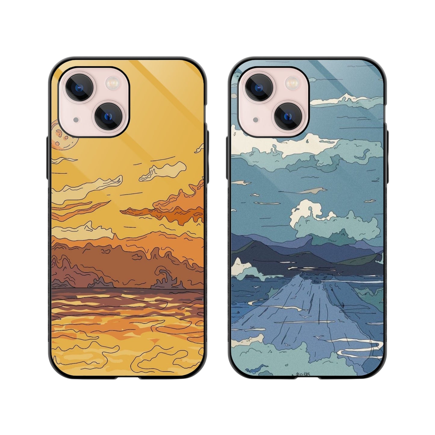 Where Fire Meets Cloud Couple Phone Cover