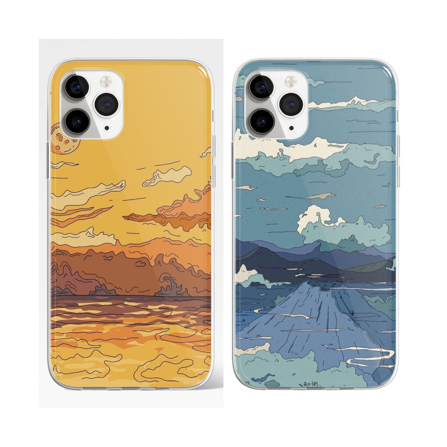 Where Fire Meets Cloud Couple Phone Cover