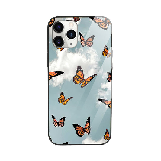 Monarch Butterfly Aesthetic Glass Phone Cover