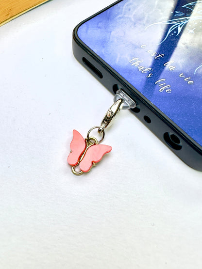Peach Flutter Phone Charm
