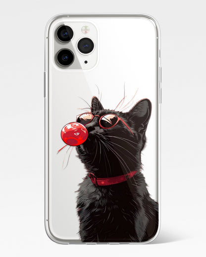 Pop Bubble Kitty Transparent Phone Cover