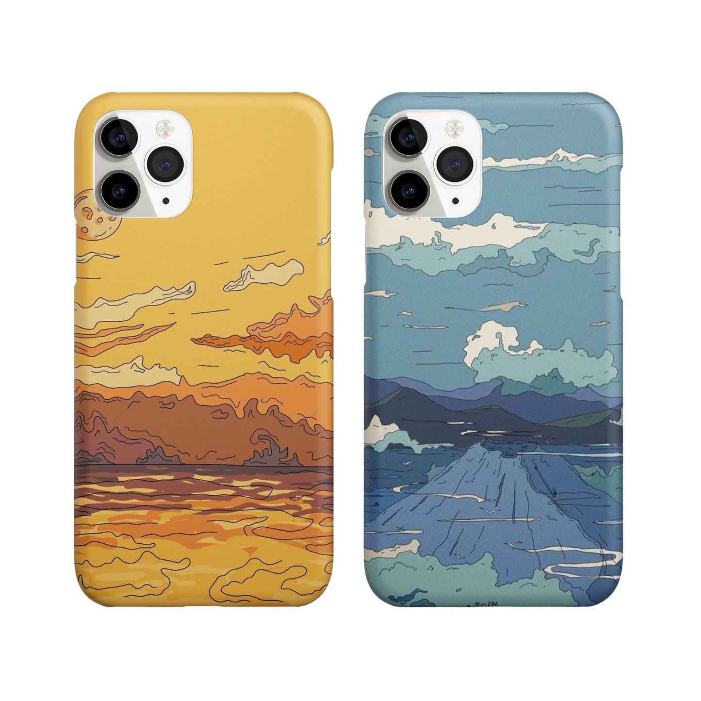 Where Fire Meets Cloud Couple Phone Cover