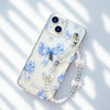 Icy Ribbon Dreamy Crystal Bow Fall Chain Phone Cover