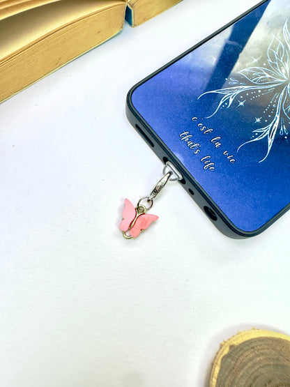 Peach Flutter Phone Charm