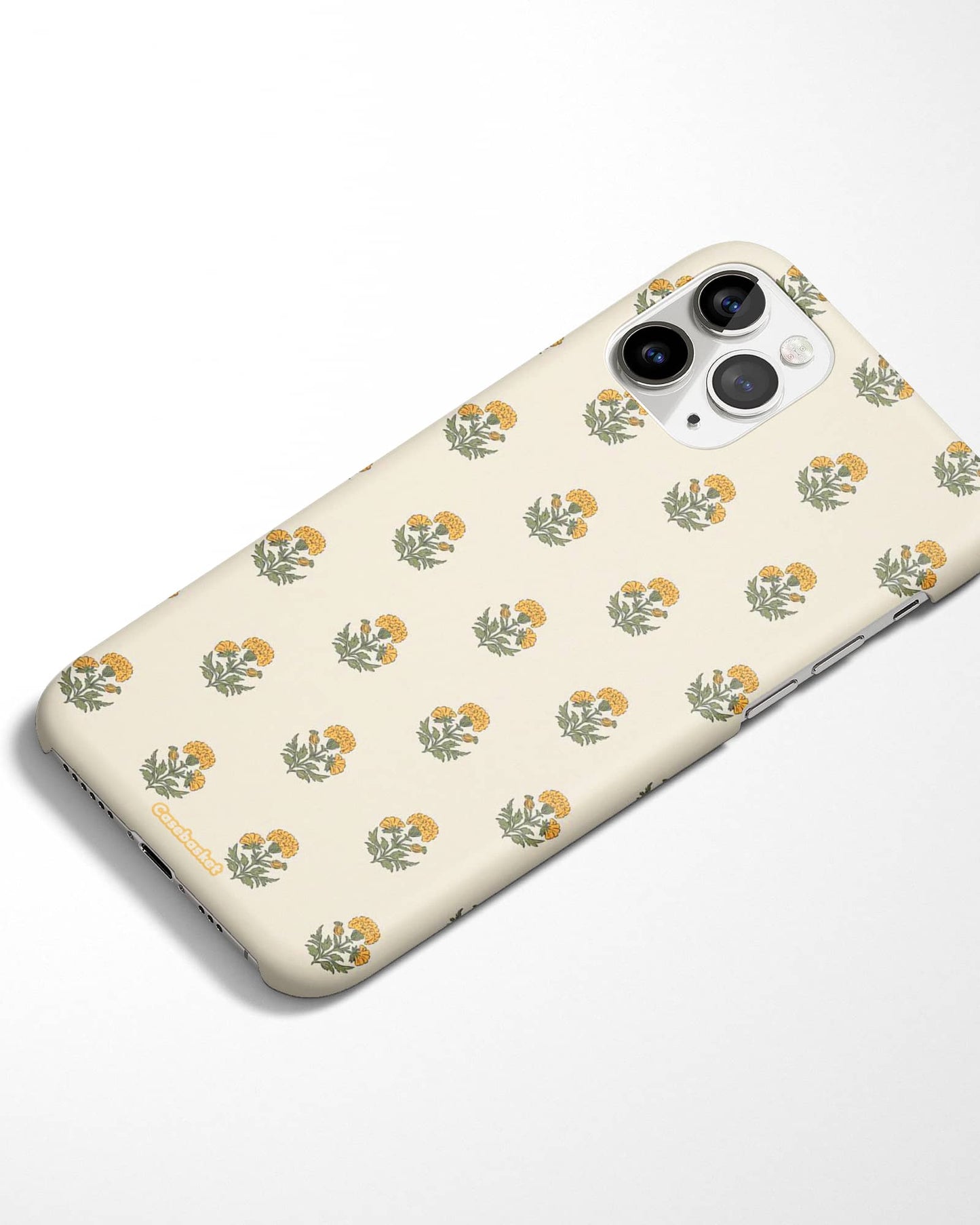 Vintage Marigold Floral Print Phone Cover