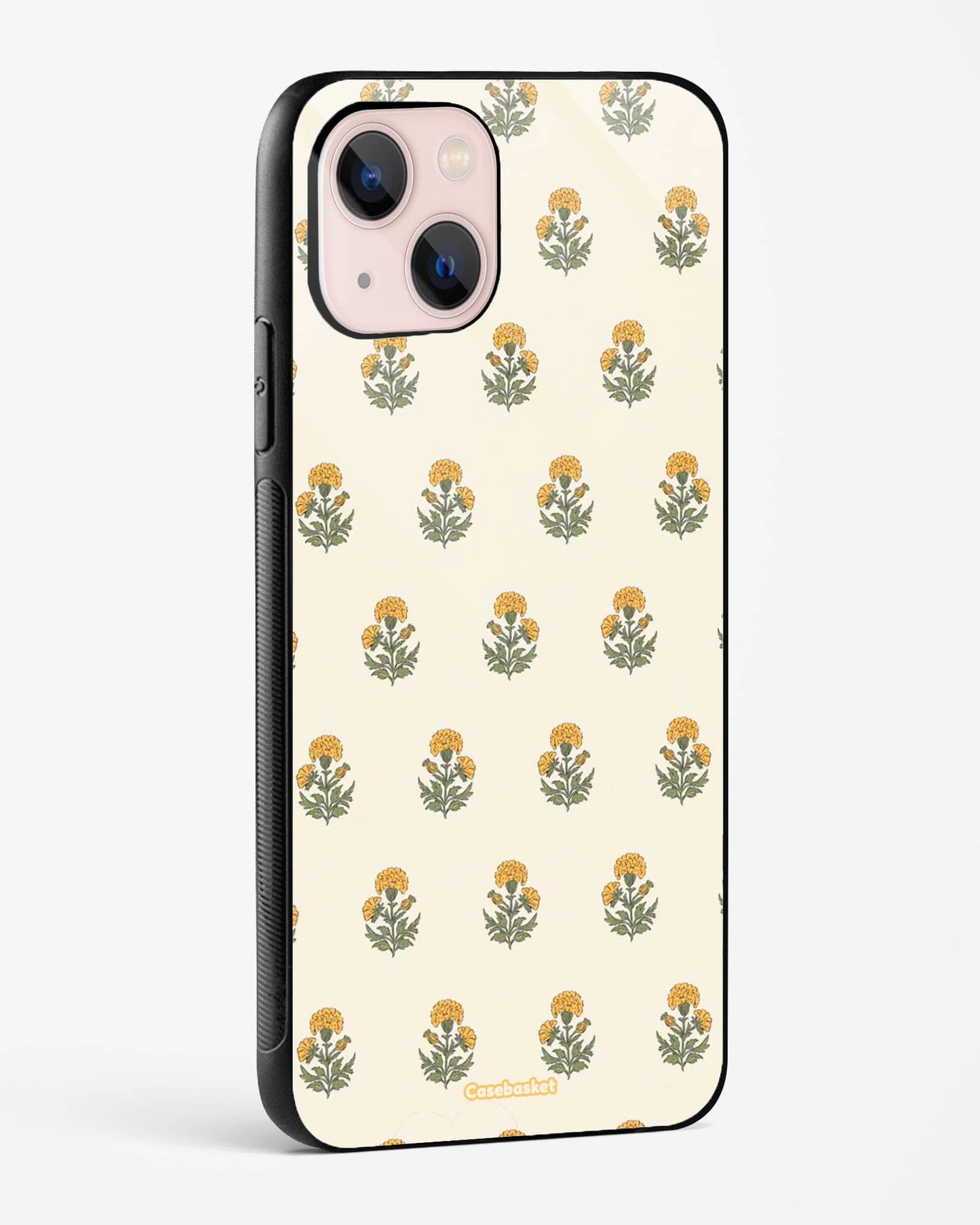 Vintage Marigold Floral Print Phone Cover