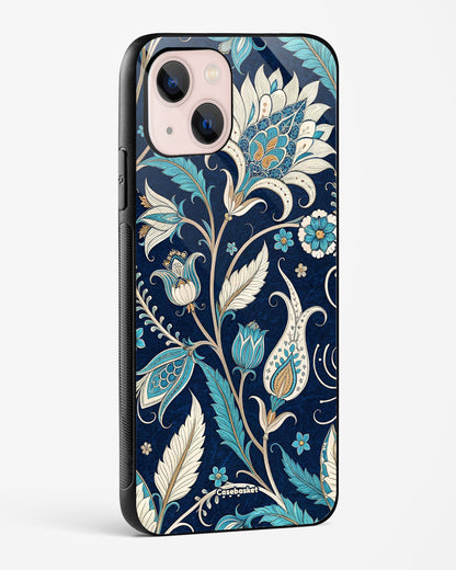 Empress Blue Zari Glossy Phone Cover