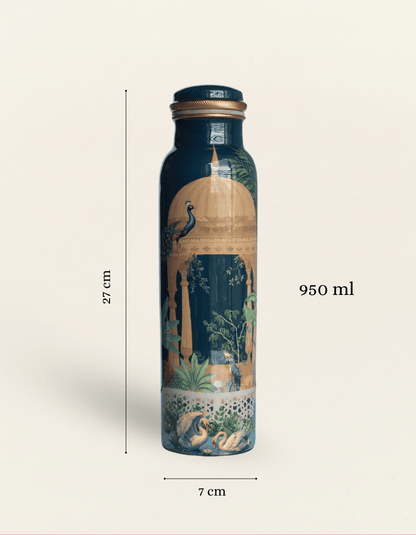 Royal Peacock Palace Copper Bottle