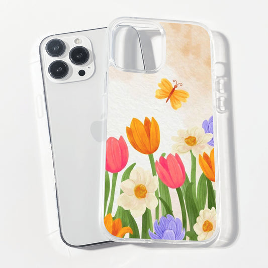 Radiant Garden Clear Silicone Phone Cover