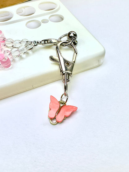 Peach Flutter Phone Charm