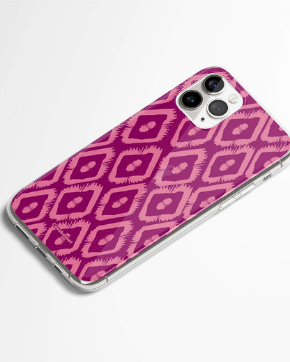 Pink Ikat Print Phone Cover