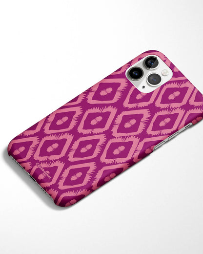 Pink Ikat Print Phone Cover