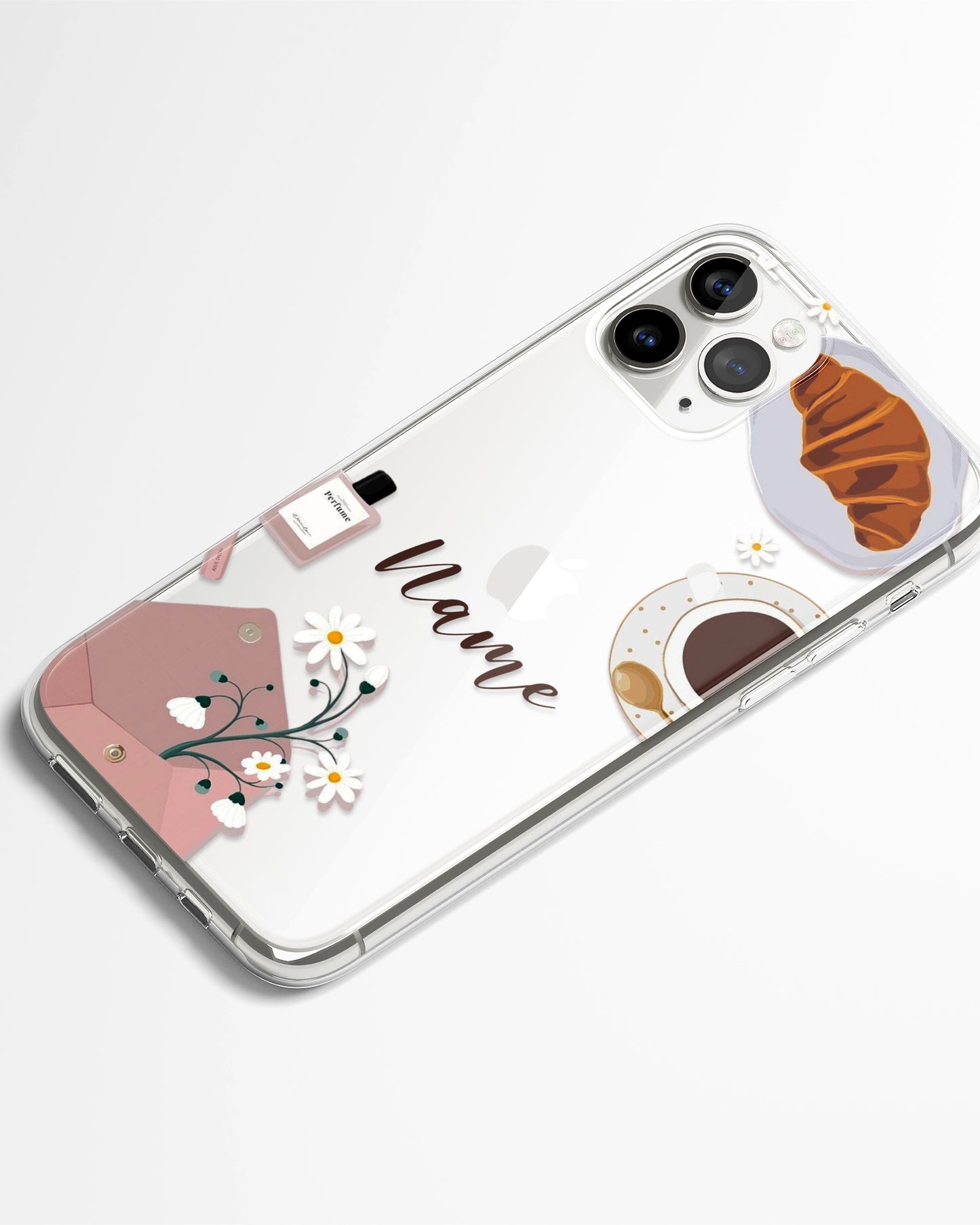 Cafe au Calm Transparent Silicone Phone Cover