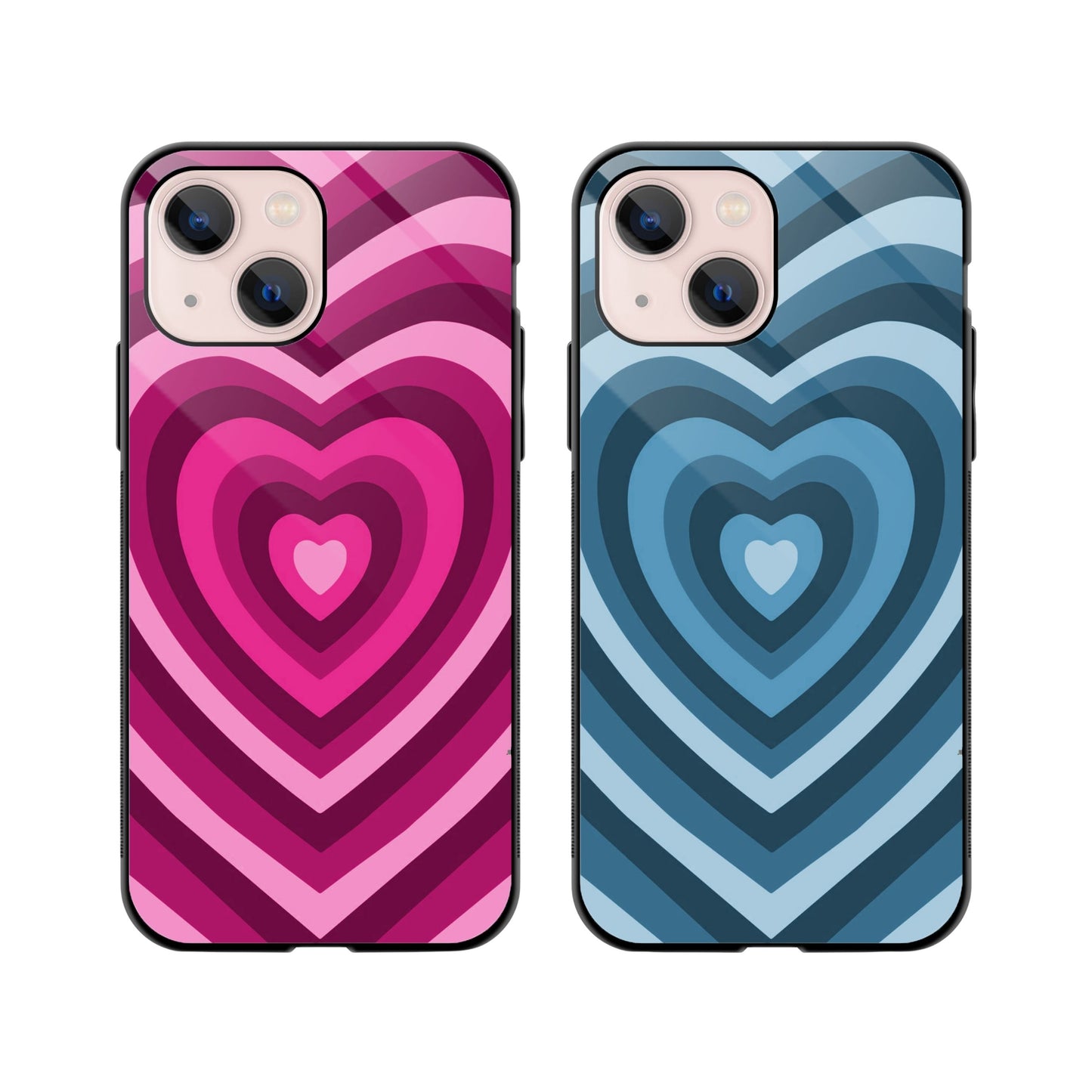 Twin Heartwaves Couple Phone Cover