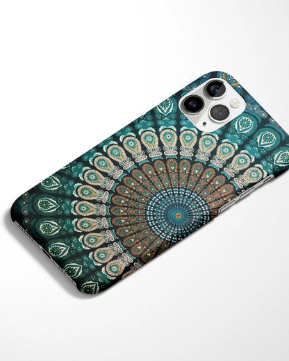 Royal Teal Bloom Mandala Phone Cover