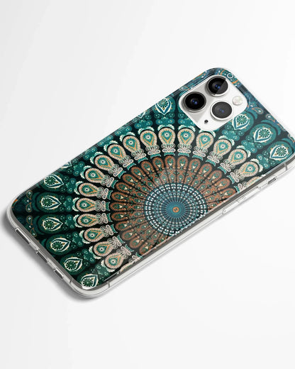 Royal Teal Bloom Mandala Phone Cover
