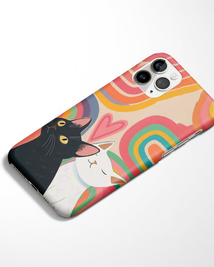 Rainbow Love Cats Phone Cover