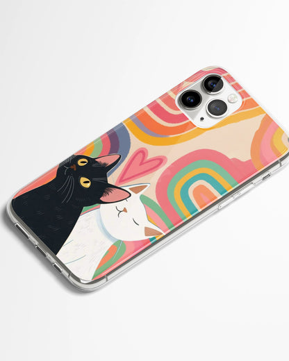 Rainbow Love Cats Phone Cover