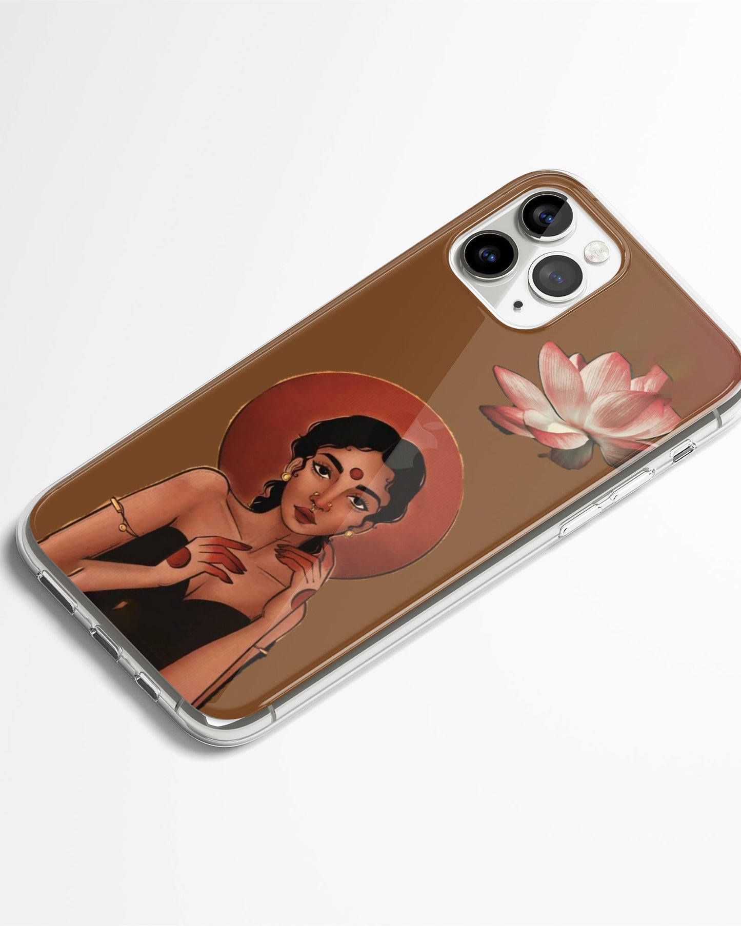 Brown Lotus Desi Phone Cover
