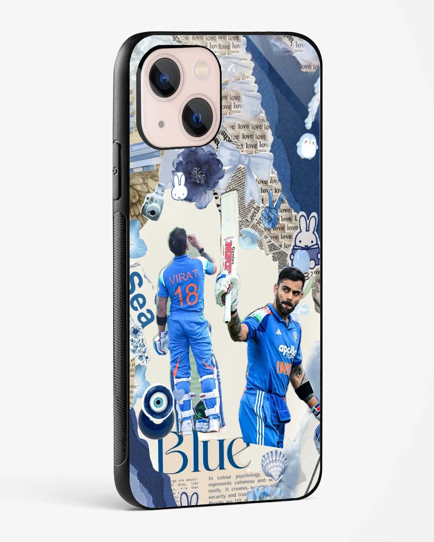 Blue Vibes Kohli Phone Cover