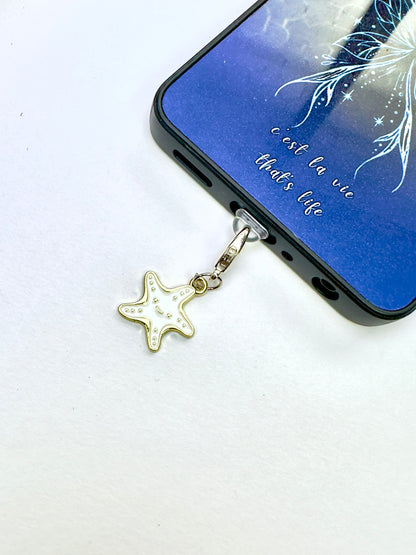 Pearl Stardust Phone Charm