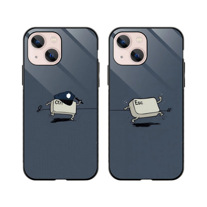 Keyboard Chemistry Couple Phone Cover
