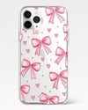 Pink Bow Hearts Silicone Phone Cover