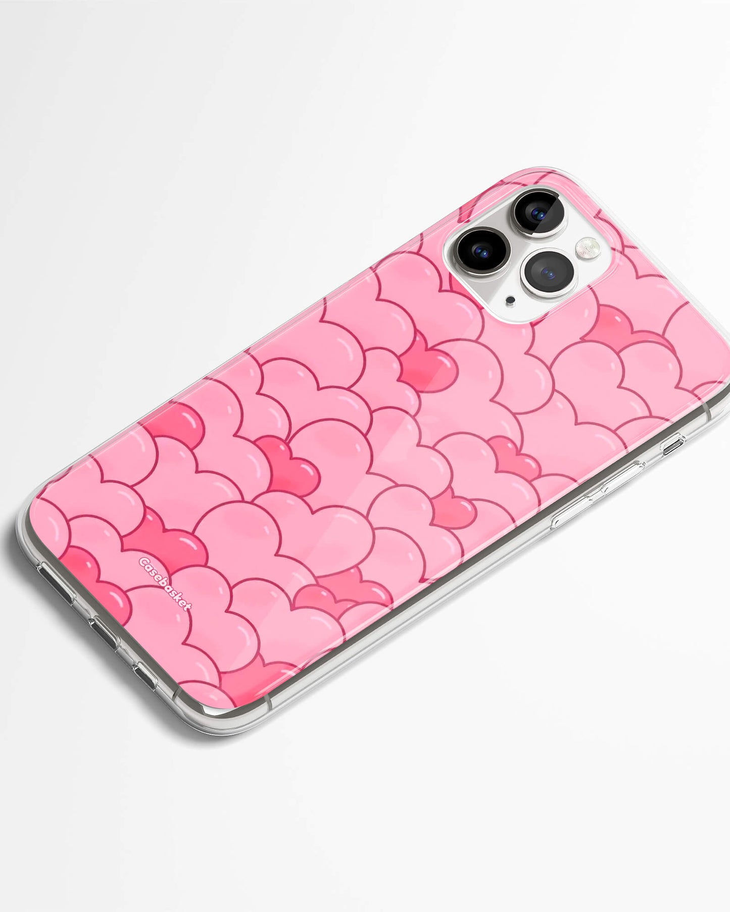 Bubbly Pink Hearts Phone Cover