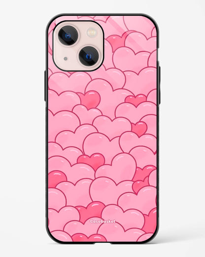 Pink Bubble Hearts Glossy Phone Cover