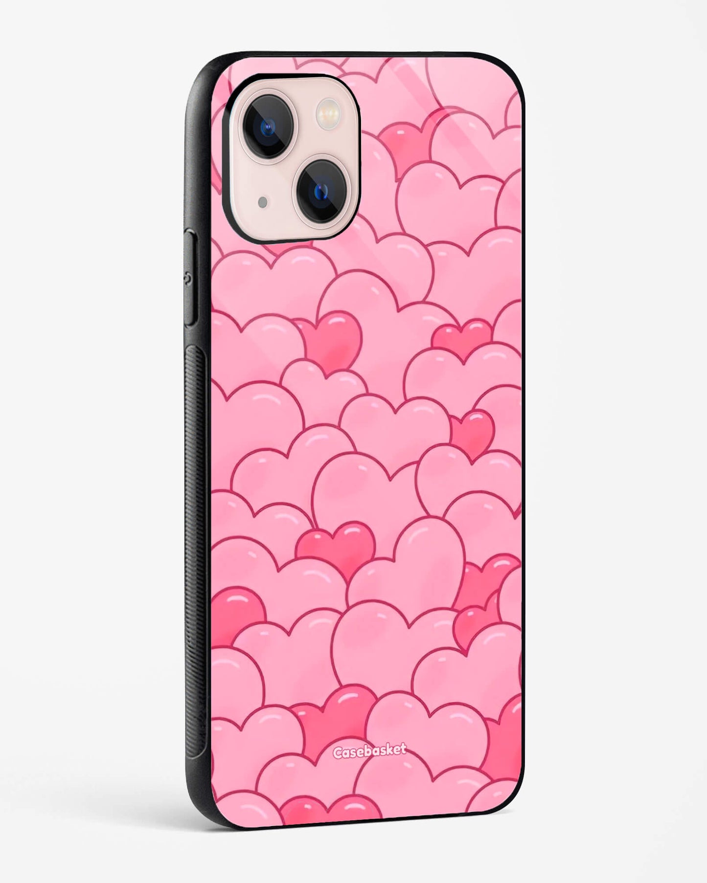 Bubbly Pink Hearts Phone Cover