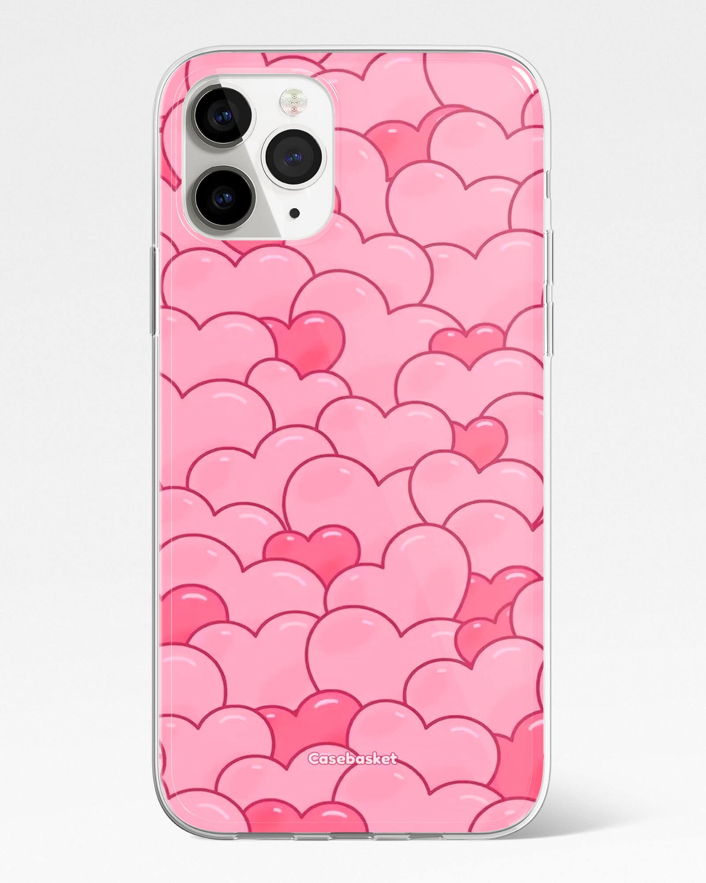 Bubbly Pink Hearts Phone Cover