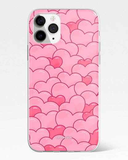 Bubbly Pink Hearts Phone Cover
