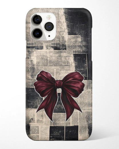 Burgundy Bow Phone Cover