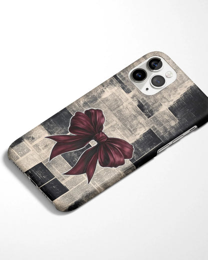 Burgundy Bow Phone Cover