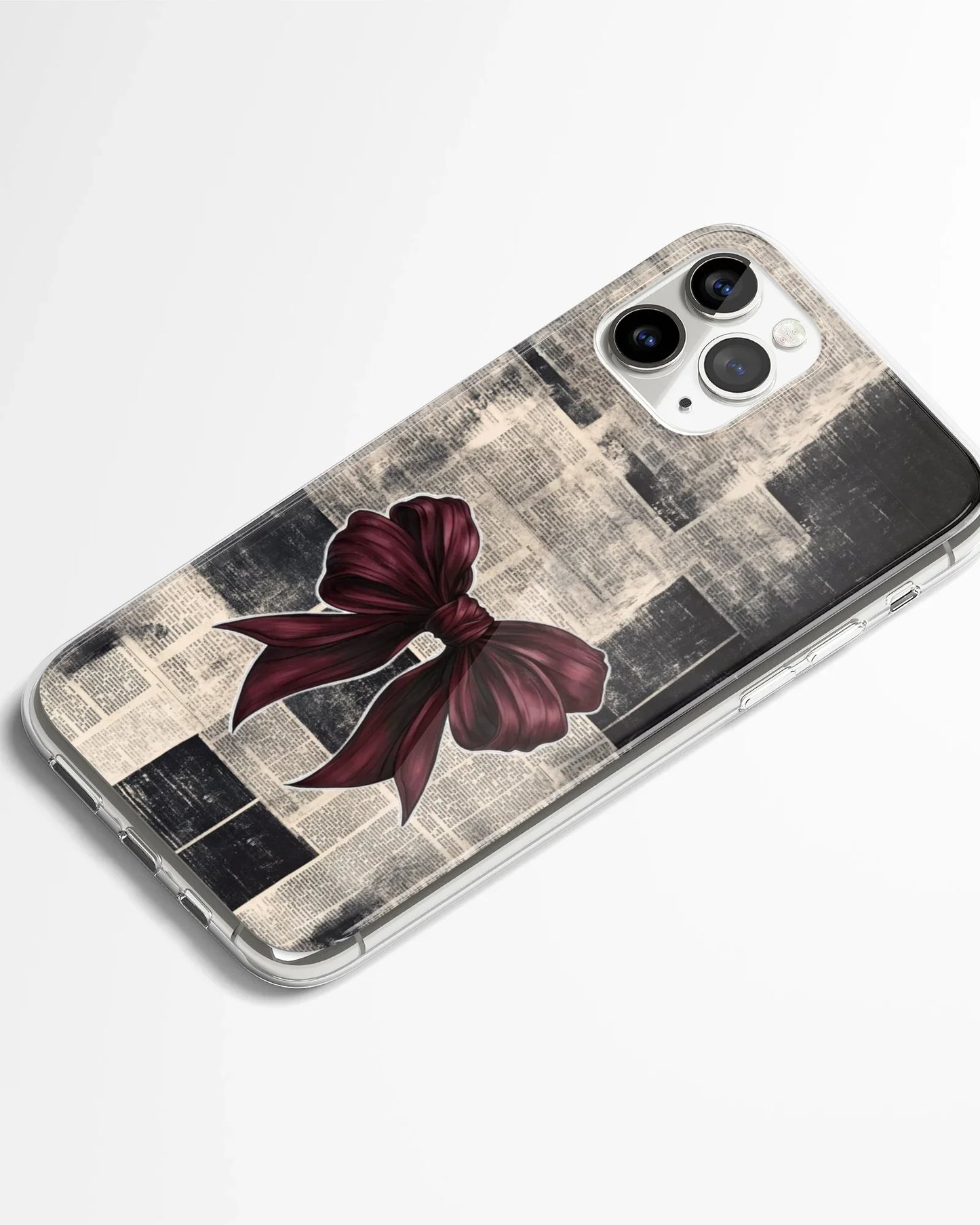 Burgundy Bow Phone Cover
