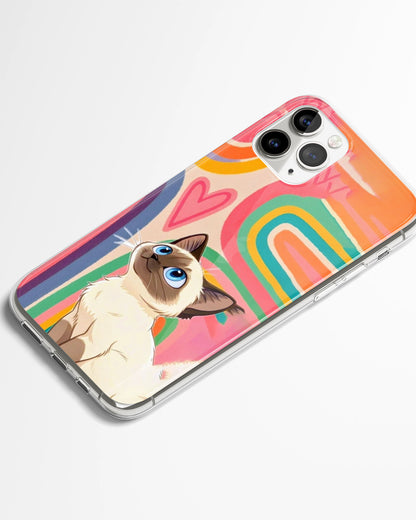 Rainbow Whiskers Phone Cover