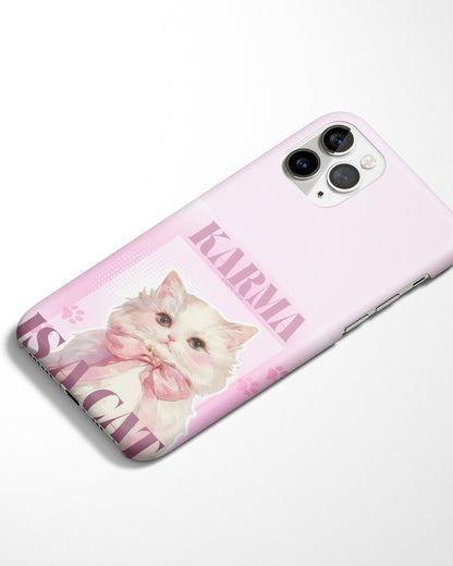 Blush Bow Kitty Phone Cover