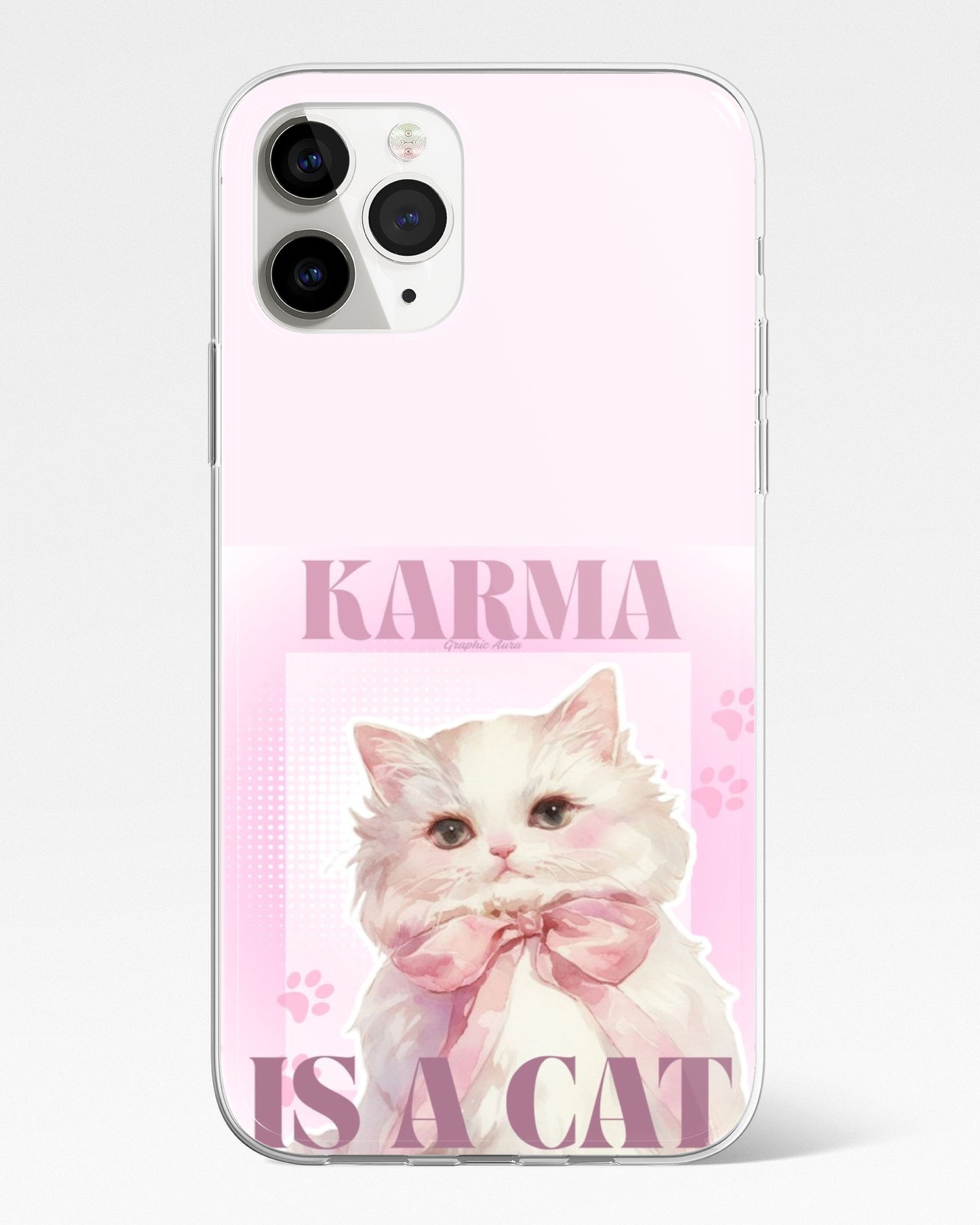 Blush Bow Kitty Phone Cover