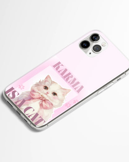 Blush Bow Kitty Phone Cover
