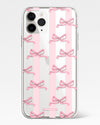 Candy Stripe Bow Silicone Phone Cover