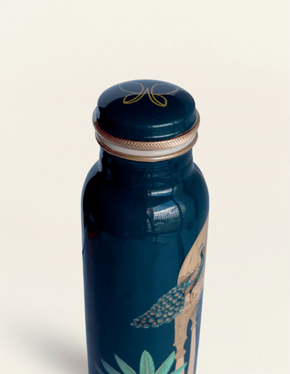 Royal Peacock Palace Copper Bottle