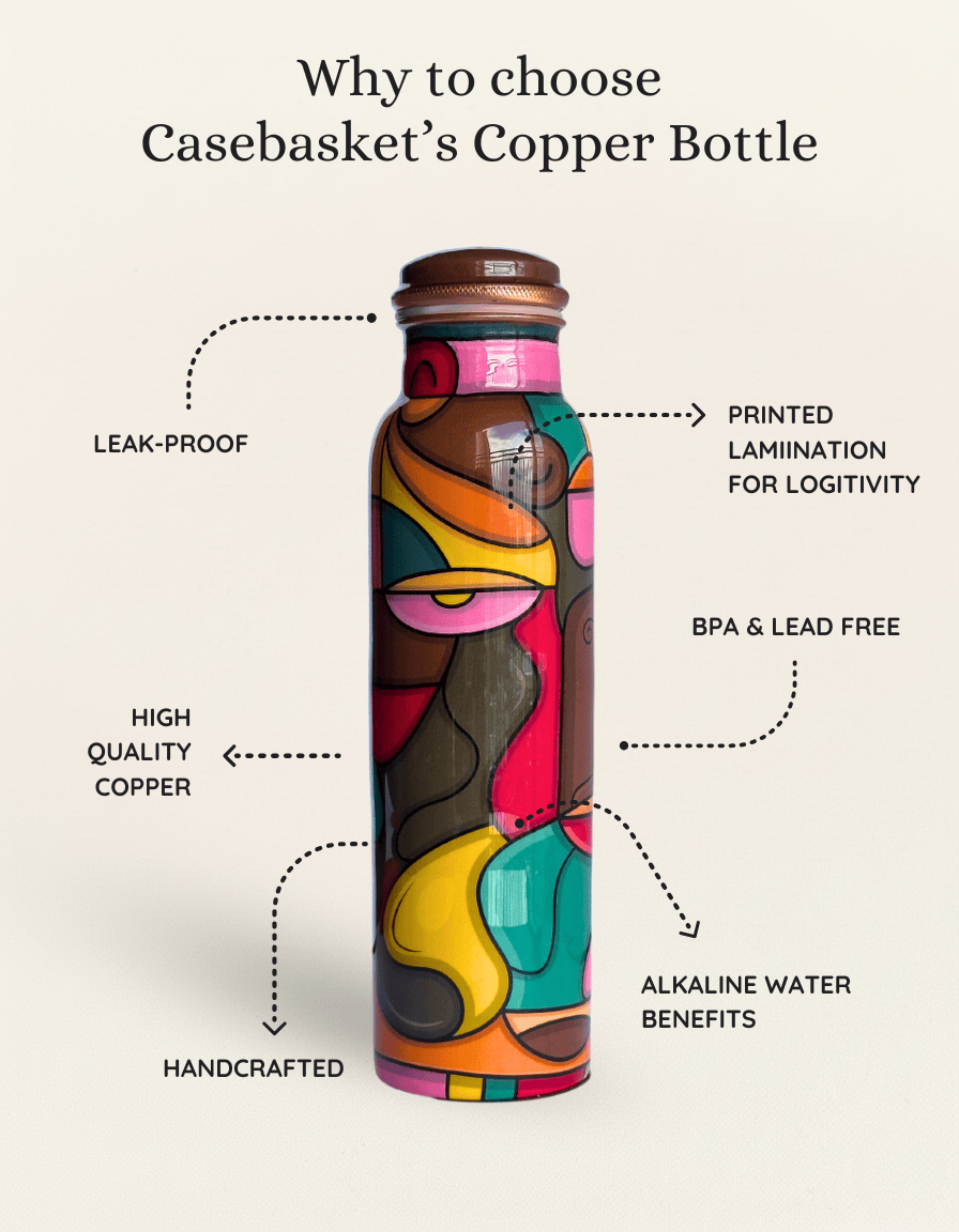 Abstract Aura Copper Bottle