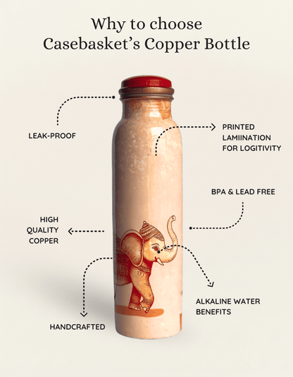 Elephant Grace Copper Bottle