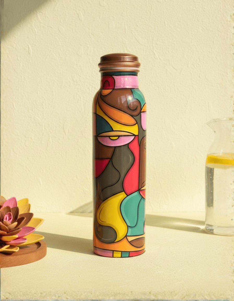 Abstract Aura Copper Bottle