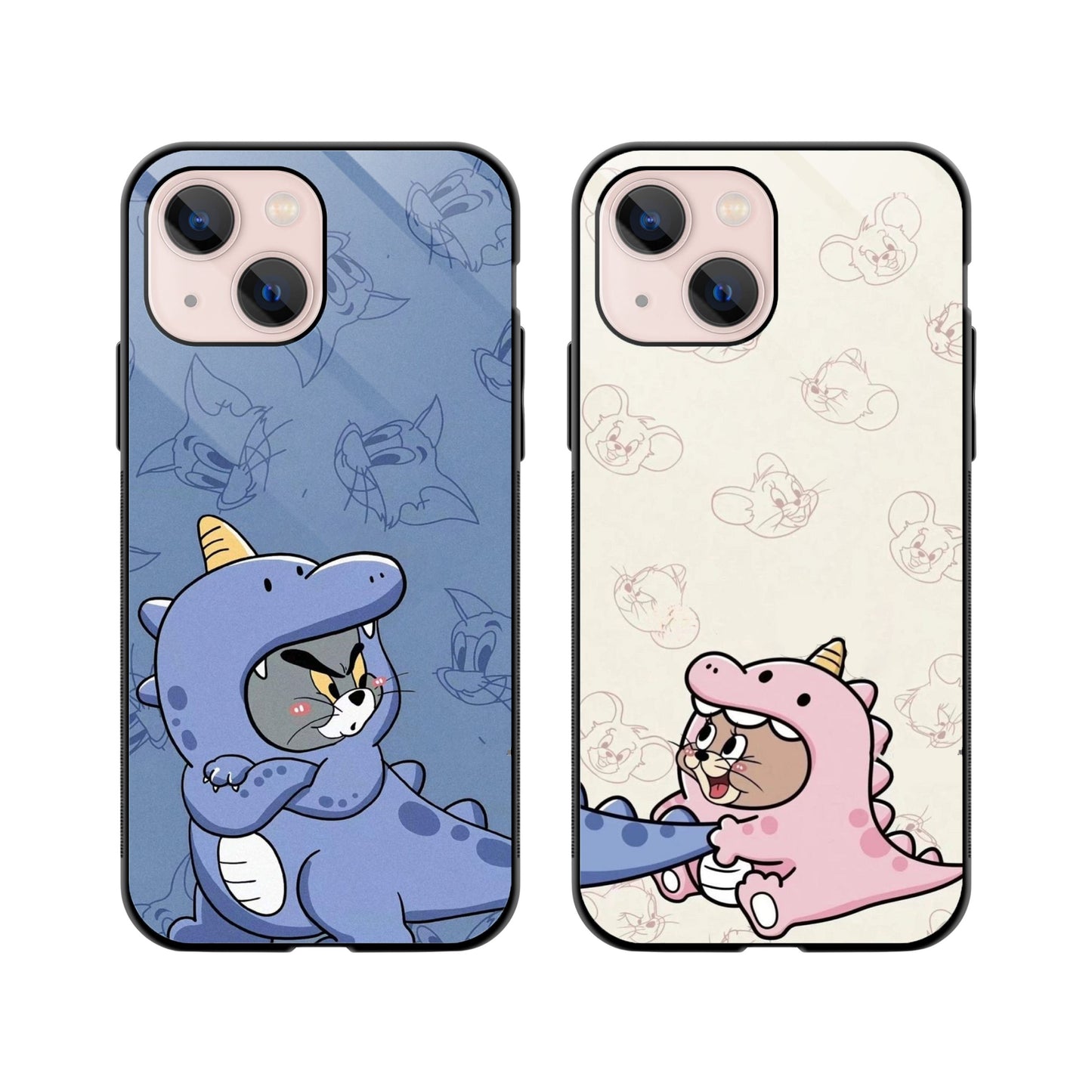 Cutie-saurus Set Couple Phone Cover