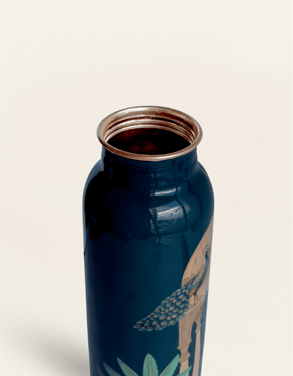 Royal Peacock Palace Copper Bottle