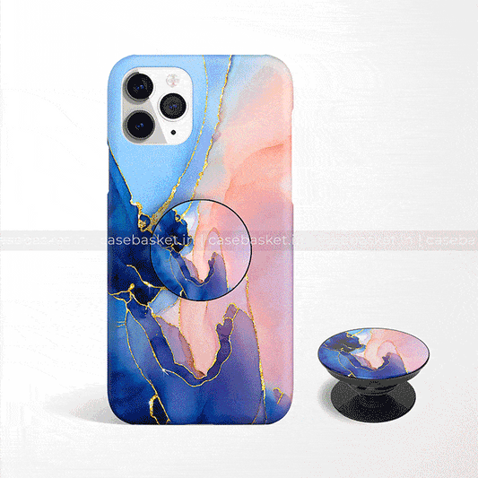 Blue Peach Marble Phone Cover