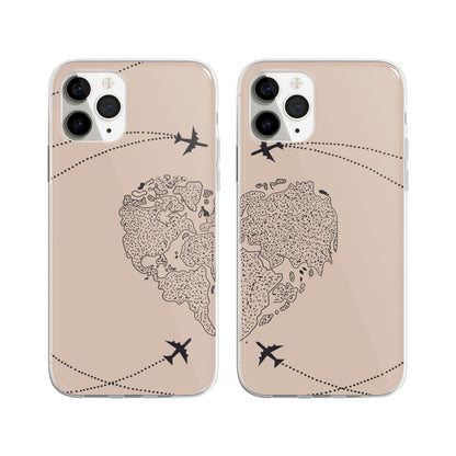 Connected by Coordinates Couple Phone Cover