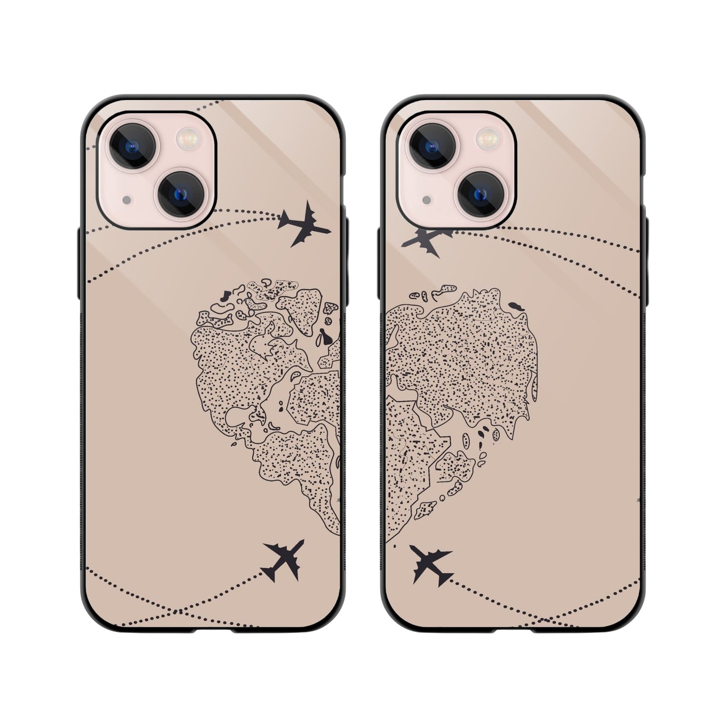 Connected by Coordinates Couple Phone Cover