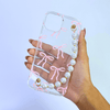 Blush Bow Transparent Pearl Phone Cover